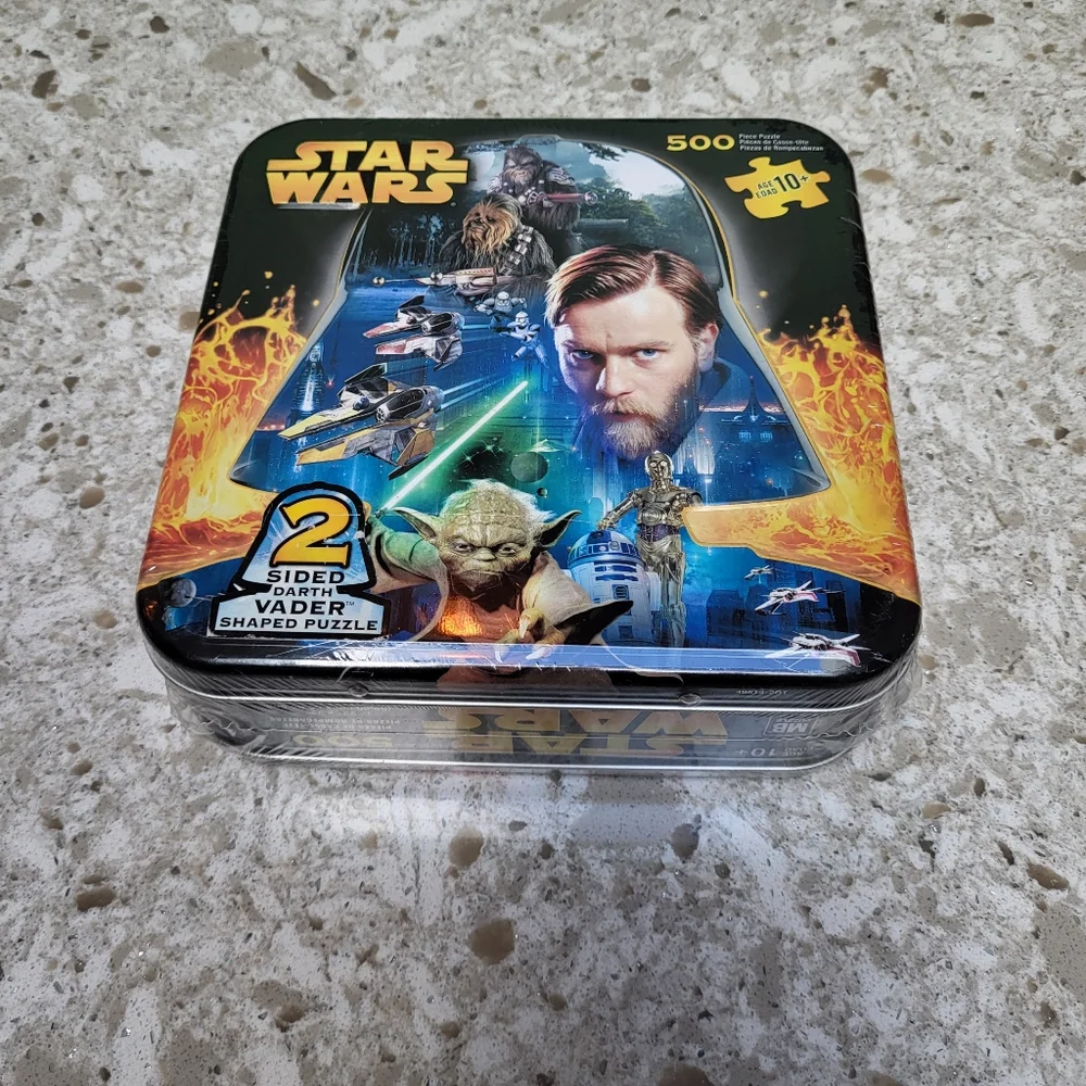 NEW Star Wars 500 Piece 2 Sided Puzzle in Tin
